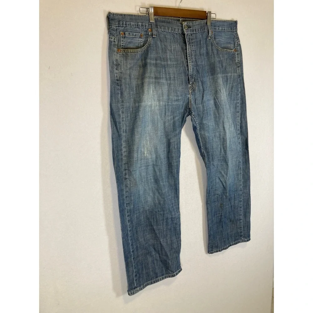 Skater‎ Grunge Levi's 569 Mens 42x30 Blue Loose Straight Leg Denim Jeans